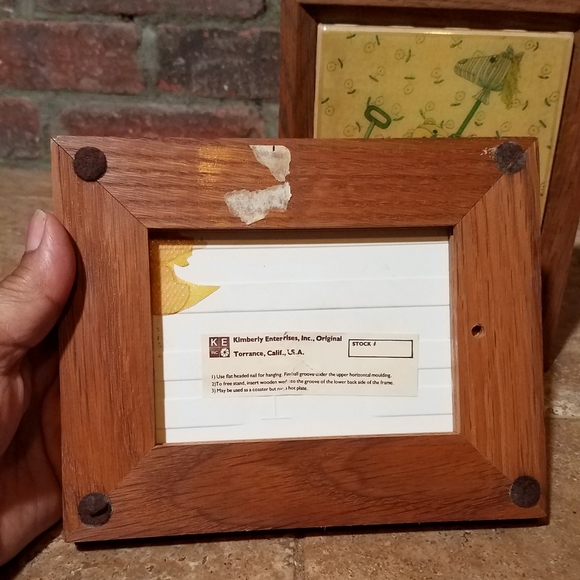 Set Vtg Kimberly Enterprises Tile Art Trivet Nursery Scenes - Picture 4 of 6